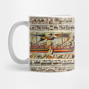 THE BAYEUX TAPESTRY, VIKING SHIPS Mug